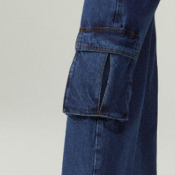 women's casual wide leg jeans with pocket – colorgold