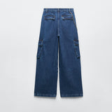 women's high waist  wide leg jeans