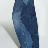 women's casual splicing jeans