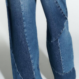 women's casual splicing jeans